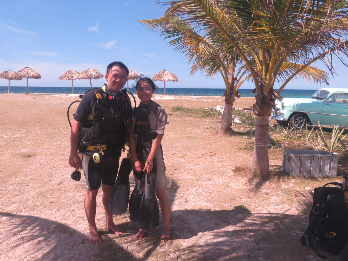 scuba diving coral beach