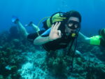 scuba diving coral beach